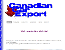 Tablet Screenshot of canadiancarexport.com